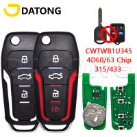 Datong World Car Remote Key Fit สำหรับ Ford Focus Edge Explorer Escape Ranger Mustang Flex Mercury 315433MHz CWTWB1U345 Flip Key