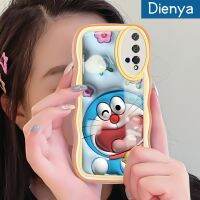 เคสเคสสำหรับ Honor 20ลายการ์ตูนรูปดอกไม้3D พร้อมขอบเป็นคลื่นโดราเอมอนเคสมือถือกันกระแทกแบบใสนิ่มเคสโปร่งใสลายกล้องถ่ายรูปฝาครอบป้องกันซิลิกาเจลที่สร้างสรรค์