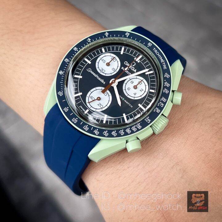 Swatch X Omega Mission to Earth With Rubber Straps Blue Color for Free Lazada.co.th