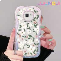 Jlingji เคสปลอกสำหรับ Samsung J7แบบนิ่มลาย J2 Prime 2 Prime เคสแฟชั่นสีขาวลายดอกไม้เนื้อครีมขอบคลื่นเคสมือถือกันกระแทกแบบใสที่สร้างสรรค์เคสป้องกันซิลิกาเจล