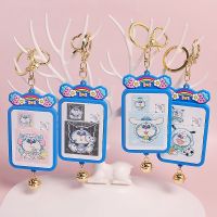 Doraemon Cos Sanrios Puzzle Key Chain Cartoon Doraemon My Melody Kuromi Cinnamoroll Pochacco Keychains with Small Bell Gift Toy