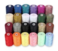 24Colors Sewing Thread 1000 Yard Polyester Thread Spool Kits with Sewing Accessories for Quilting Needlework Craft Hand Machine