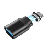 NOHON OTG อะแดปเตอร์แม่เหล็กชนิด C เป็น USB 3.0อะแดปเตอร์แปลงข้อมูลสำหรับโน้ตบุ๊คแท็บเล็ตโทรศัพท์มือถือสายดิสก์แป้นพิมพ์ตัวแปลง