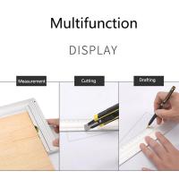 Angle Finder Ruler with Horizontal Level Bubble 90° Aluminum Alloy Square Gauge with Metric &amp; Inch Handy Tool 4050cm Dropship