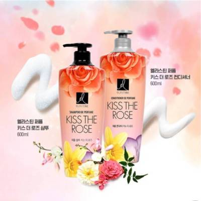 Elastine Perfume Shampoo600ml.&amp;Conditioner 600ml.รุ่นKiss The Rose Setแชมพูเกาหลีและคอนดิชั่นเนอร์ นำเข้าจากเกาหลี ของแท้100%