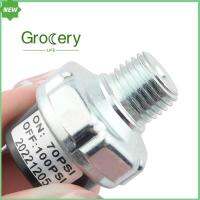 GROCERY LIFE 70-100 PSI สวิตช์ความดันอากาศ แรงดัน24โวลต์12โวลต์ เกลียวตัวผู้ NPT 1/4" เครื่องอัดอากาศ เวลารีไซเคิลได้100000 เงินสีเงิน สวิตช์แรงดันไฟฟ้า กล่องอากาศ