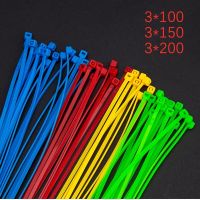 Cable Tie 100Pcs 6 Colors Self-Locking Nylon Cable Tie Cable Tie Fixing Used For Wire And Cable Finishing 3x100MM 3x200MM