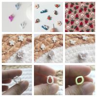 5/10mm Mini Soft Pottery Polymer Clay Cut Mould Fruit/Flower Pattern DIY INS French Earring Jewelry Cutting Die Embossing Tools Picture Hangers Hooks