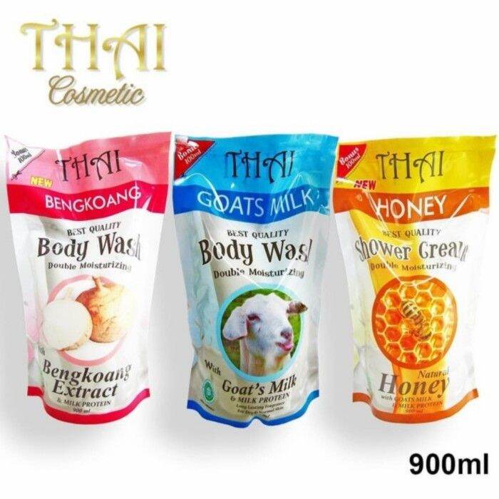 THAI BODY WASH MILK REFILL 900ML 500ML & 100ML THAI GOAT MILK SABUN