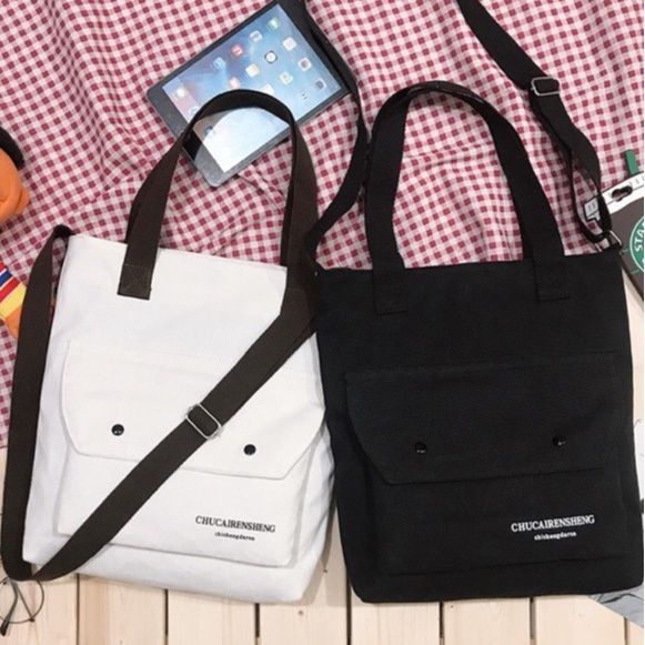 My Other Bag, Bags, My Other Bag Kate Designer Handbag Junkies Canvas Two  Handle Tote Bag Nwot