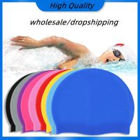 Silicone Swimming Caps Men Women Waterproof Swim Pool Cap Ear Protect Large Diving Hat Water Sports Accessories