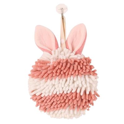 ☎ Hanging Hand Towel Kitchen Bathroom Accessories Soft Cartoon Animal Chenille Hanging Towel Dry Hands Wipe Towels For Home