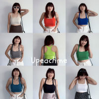 SLIM TANK TOP I ใส่ได้2แบบ เสื้อกล้ามครอปสายเล็ก เสื้อครอปแขนกุด เสื้อกล้ามสีสันสดใส เสื้อกล้ามสีพื้น เสื้อครอปแขนกุด