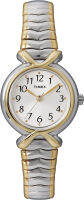 Timex Womens T21854 Pleasant Street Two-Tone Stainless Steel Expansion Band Watch