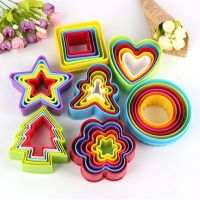 5/6PCS Cookie Cutter Various Shape Biscuit Maker Pastry Cutter Plastic Baking Mould Fondant Mold Christmas Cutter Baking Tools Bread Cake  Cookie Acce
