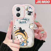 เคส JIUMOO สำหรับ Infinix ร้อน20 20i ร้อน20 Play ร้อน30 30i ร้อน30เล่นร้อนเคสการ์ตูนน่ารักอลิซสาวเนื้อครีมขอบกันกระแทกแบบใสนุ่มเคสมือถือโปร่งใสลายกล้องถ่ายรูปสร้างสรรค์เรียบง่ายอ่อนโยนฝาครอบป้องกัน