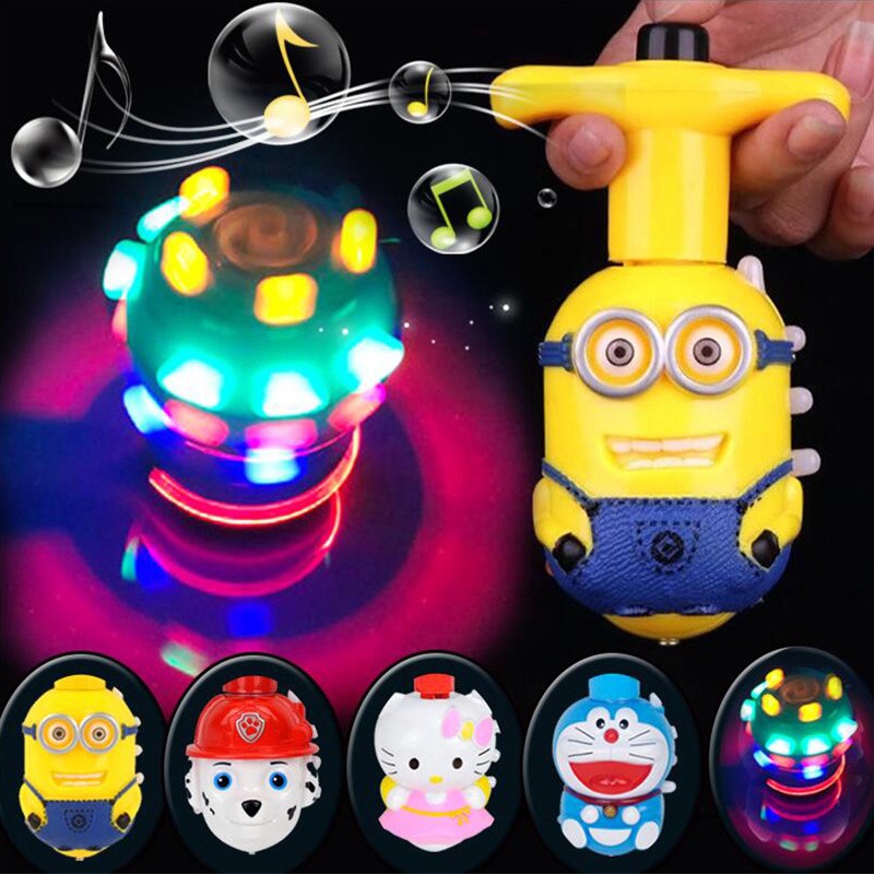 Miraculous Spinning  Gyro Spinner Laser Music Flash Light Kids Toy 