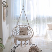 B&B Hammock Hammock Tassel Cotton Rope Woven Hanging Basket Swing,B&B