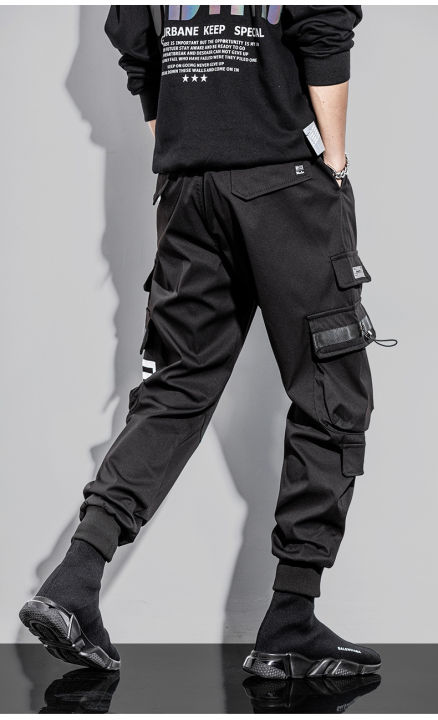 vk-กางเกงขายาวผู้ชายเอวยางยืดขาจั้ม-เท่ๆ-รุ่น-m3200