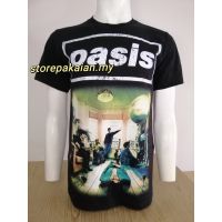 (พร้อมสต็อก) OASIS แน่นอนบางทีผ้าฝ้าย100 วงร็อคเสื้อยืด Baju Band ผู้ชายเสื้อยืด