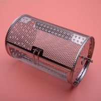 【TIMIN Home Tools】 18X12Cm Air Fryer Rotisserie Oven Kitchen Grill Roaster Rotating Basket Drum Cage Mesh Stainless Steel