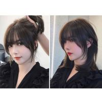 tr1 Shop Women Fashion 3D Ordinary Air Bangs Synthetic Hair Topper Extension Invisible Seamless Thin Neat Air Bangs Clip Black Brown