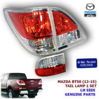 * ของแท้ * ไฟท้าย + ไฟทับทิม + ไฟถอยท้าย รุ่น มาสด้า MAZDA BT50 BT-50 PRO ปี 2011 - 2015 ข้างซ้าย 3 ดวง ขอบโครเมี่ยม