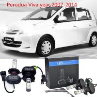 1คู่ LED ไฟหน้ารถ8000LM Auto ไฟหน้ารถมอเตอร์ไซค์แบบ LED H4สำหรับ Perodua Viva ปี2007-2014อุปกรณ์เสริม