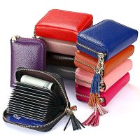 Small Cards Credit Card Holder Wallet Business Card Package Case Bag Organ Tassel Pendant frid blocking Wallet Ladies Card Holders