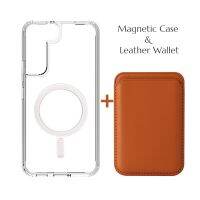 【Great. Cell phone case】สำหรับ Samsung S22 S20 S21 FE Plus หมายเหตุ20อัลตร้า Magsafe กรณี Macsafe กระเป๋าสตางค์ผู้ถือบัตรแม่เหล็กไร้สายชาร์จปกหลัง