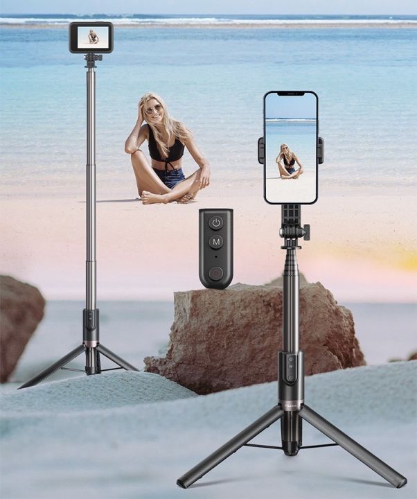 พร้อมส่ง-telesin-1-3m-bluetooth-remote-control-selfie-stick-for-gopro-phone-ไม้เซลฟี่-ไม้-เซลฟี่-ขาตั้งกล้อง-ขาตั้ง