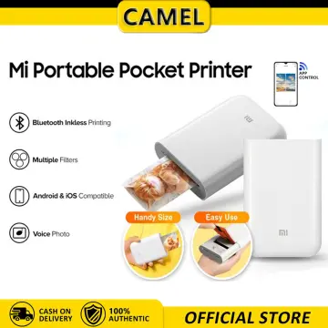 Xiaomi mijia AR Printer 300 dpi Portable Photo Mini Pocket with  DIY Share 500mAh Pocket Printer Printer Working with Mijia, 20 Pieces of  Zink Photo Paper. : Office Products