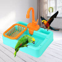 Parrot Bath Bird shower อ่างอาบน้ำของเล่นอัตโนมัติ Parrots Paddling Pool With Faucet Swimming Pools Pet Feeder Kitchen Playset-lihaibo2