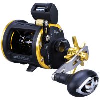 Sougayilang Line Counter Fishing Reel Conventional Level Wind Trolling Reel for Sea Bass Grouper 4.1:1/6 1BB Max Drag 25Kg Pesca