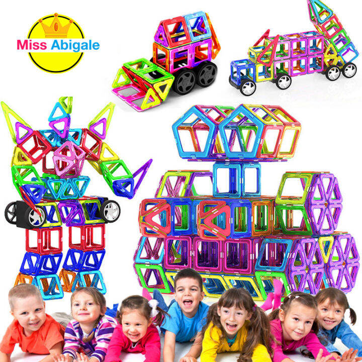Magnetic Blocks Designer Construction Set Model & Building Toy Plastic ...