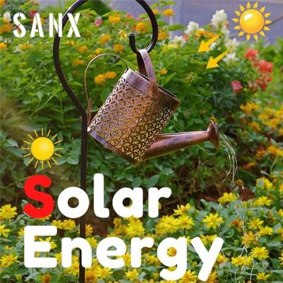 ✖ SANX Solar Watering Can Light Hanging Kettle Lantern Light Waterproof Garden Decor Metal Retro Lamp for Outdoor Table Patio Lawn Yard