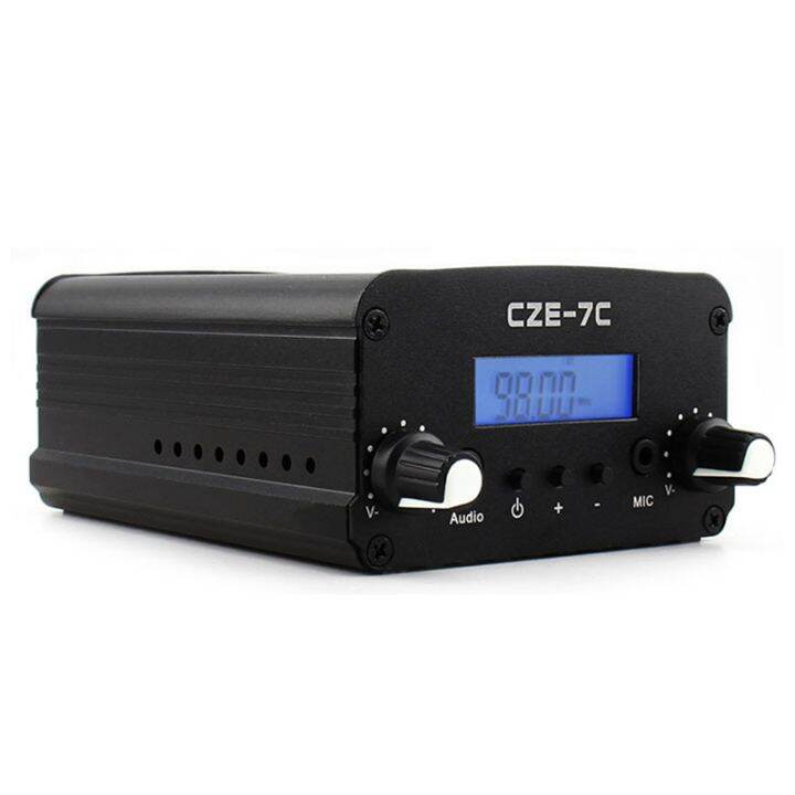 cze-7c-7w-long-range-fm-transmitter-for-drive-in-church-school-amp-supermarket-events-light-shows-conference-stereo