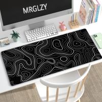 ﺴ۞◇ Drop Shipping Gaming Mouse Pad Multi-color Contour Map Rubber Keyboard Mousepas Black White Large Desk Mat for Laptop Gamer Pad