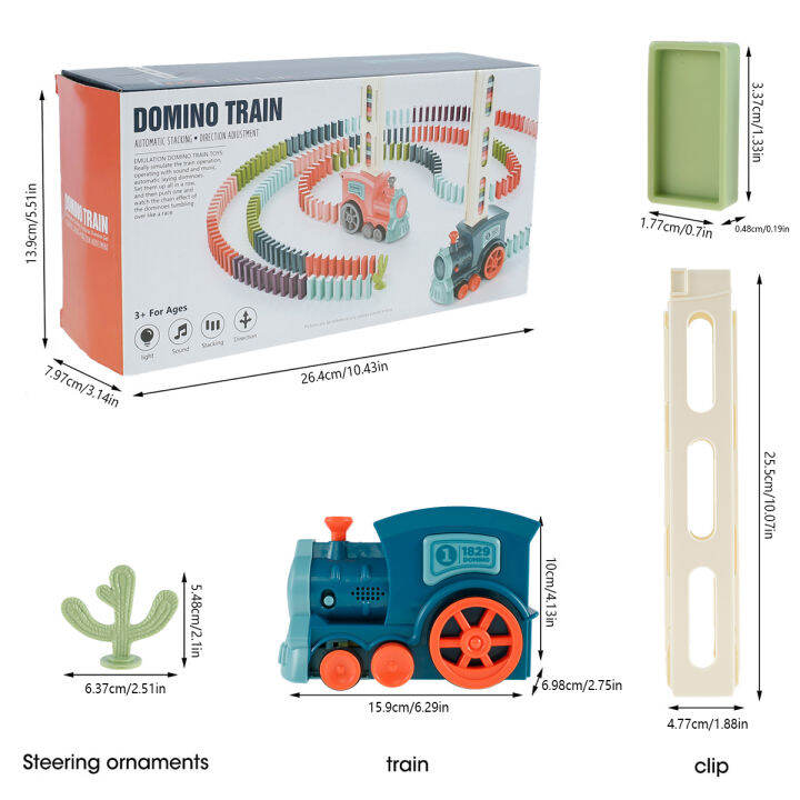 โดมิโนอัตโนมัติอิฐวางของเล่นโดมิโนรถไฟชุดโดมิโนรถไฟชุด-w-60ชิ้นชิ้นโดมิโนอัตโนมัติอิฐวางรถไฟของเล่นสำหรับเด็กอายุ3
