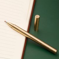 Brass Ballpoint Pen Fine Body Signature Rollerball Pen Decompress School Students Office Metal Stationery Supplies Pens