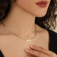 【Preflow ornament】สายโซ่ New Gold WomenNameWomen JewelryGift Collar De Mujer