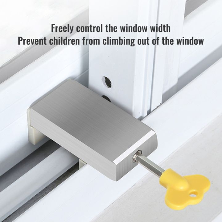 2x-หน้าต่างล็อครักษาความปลอดภัยสแตนเลสหน้าต่าง-limiters-ความปลอดภัยของเด็กเลื่อนหน้าต่างจิ๊สำหรับห้องเด็ก