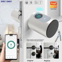 [hot]₪  Lock Cylinder Tuya Bluetooth Europe Biometric Fingerprint Card Adjustable Core Size Door Locks