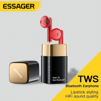 Essager หูฟังลิปสติกแฟชั่น TWS หูฟังไร้สาย5.3ไร้สาย,หูฟังกึ่งอินเอียร์สวมใส่ล่าช้าต่ำหูฟังบลูทูธป้องกันการรบกวนที่แข็งแกร่ง