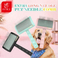 Dog Hair Removal Long Needle Combs Fur Cleaning Brush Grooming Large Size Combs Tool Candy Color Non-slip s Supplier