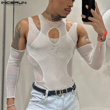 Women Sexy Harajuku Mesh Tops Net See Through T Shirt Transparent