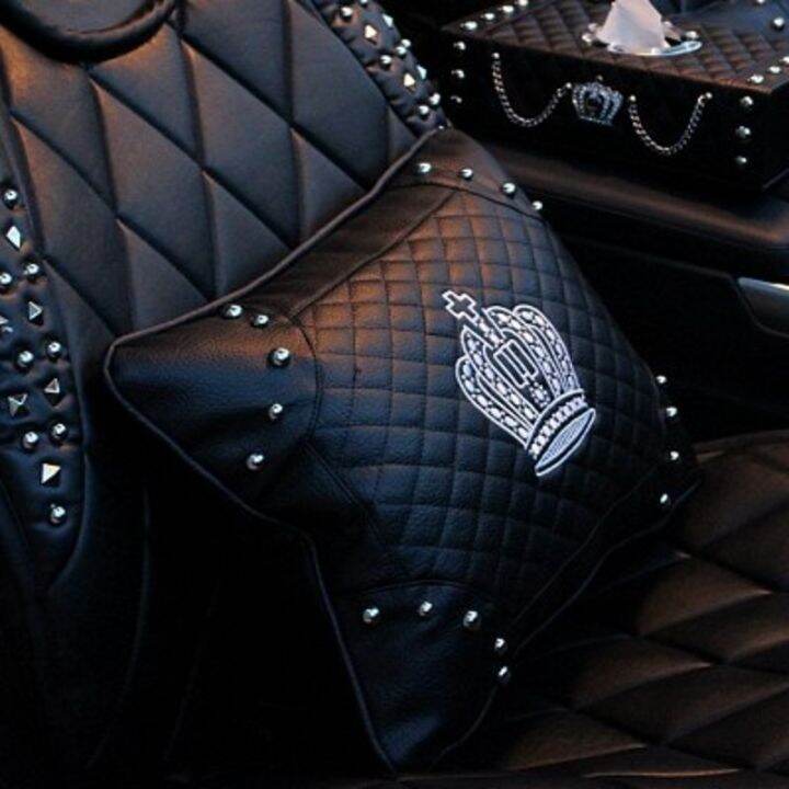 auto-accessoriescar-pillow-headrest-cushion-crown-rhinestone-ornament-car-decoration-fashion-girl-female-for-mercedes-ford