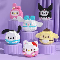 Sanrio Hello Building Block ประกอบของเล่นเครื่องประดับตกแต่งอะนิเมะรูป Kuromi รุ่น My Melody เด็กปริศนา G