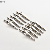 FUYU 10x สแตนเลสสตีลคลิปทดสอบจระเข้จระเข้สายเคเบิลหัววัดสกรูยึด