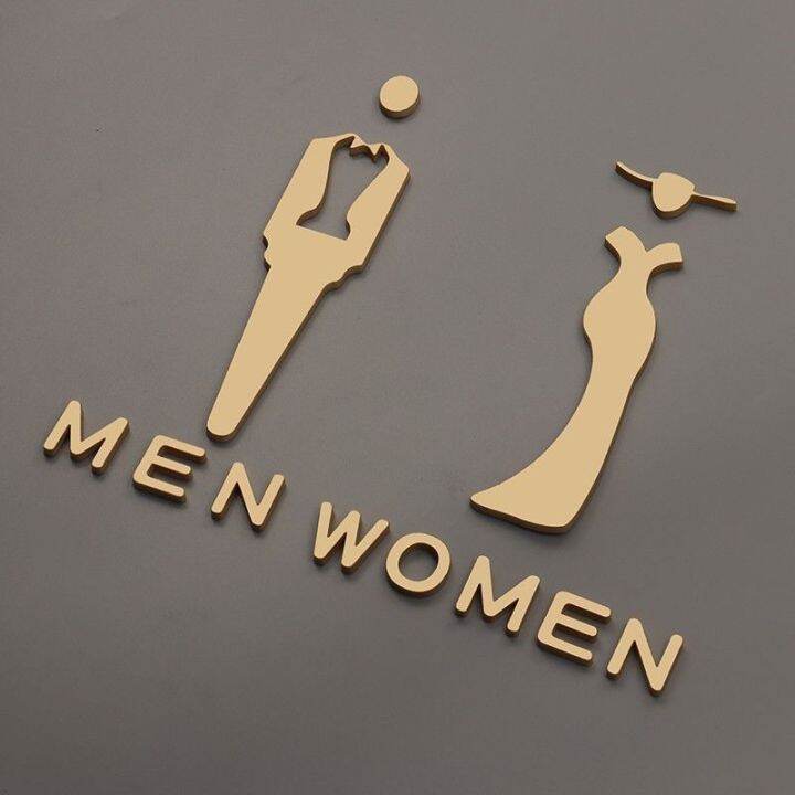 25*16cm Male and female restroom signage Creative restroom signage